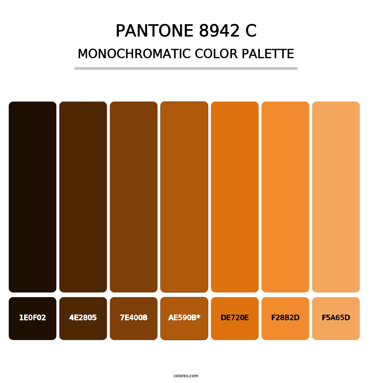 PANTONE 8942 C - Monochromatic Color Palette