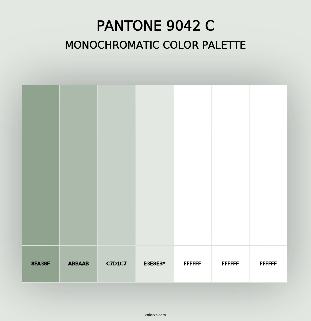 PANTONE 9042 C - Monochromatic Color Palette