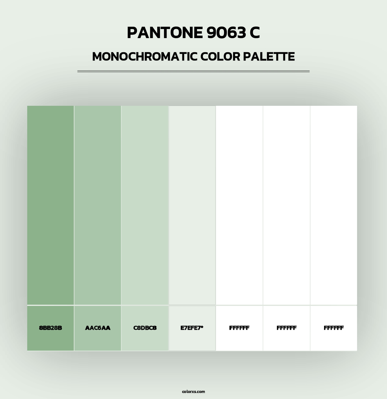 PANTONE 9063 C - Monochromatic Color Palette