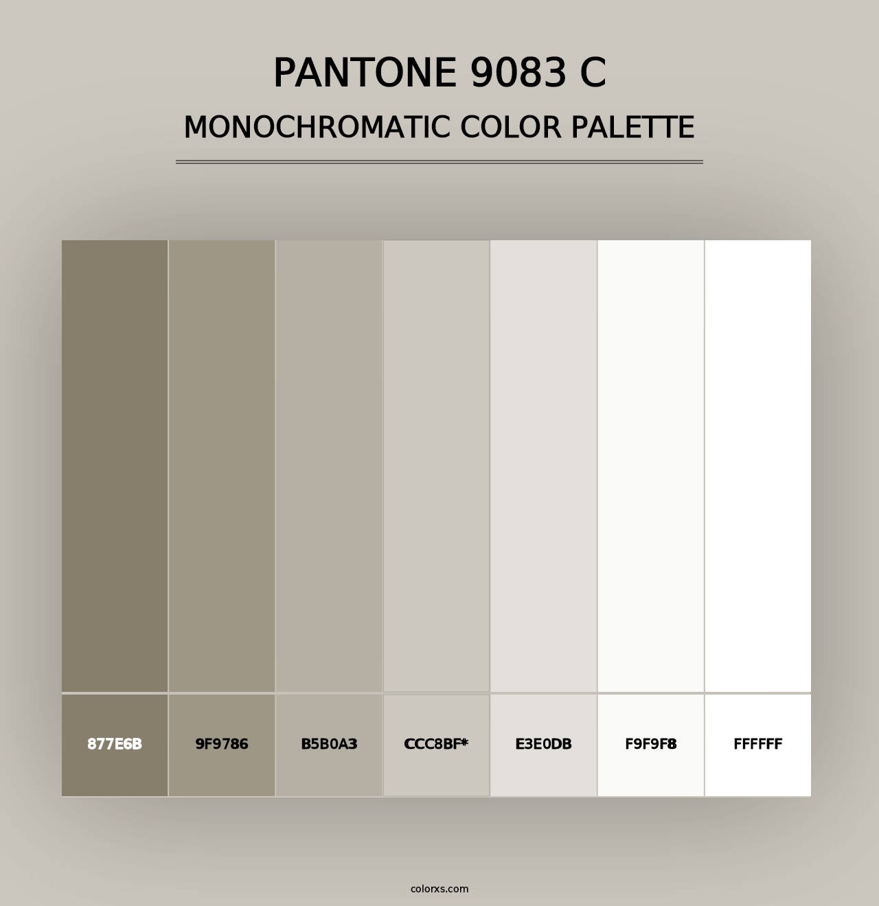 PANTONE 9083 C - Monochromatic Color Palette