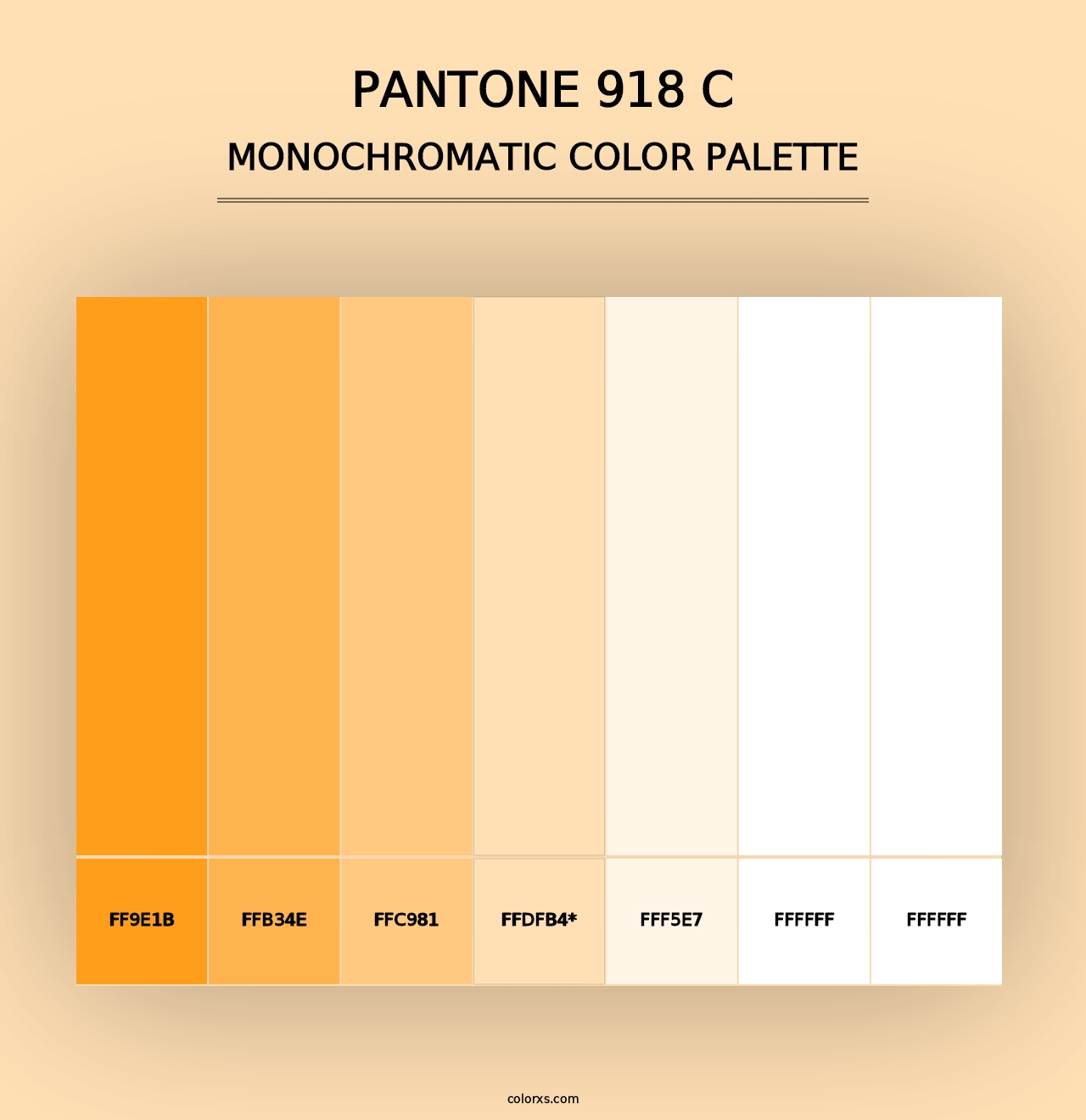 PANTONE 918 C - Monochromatic Color Palette