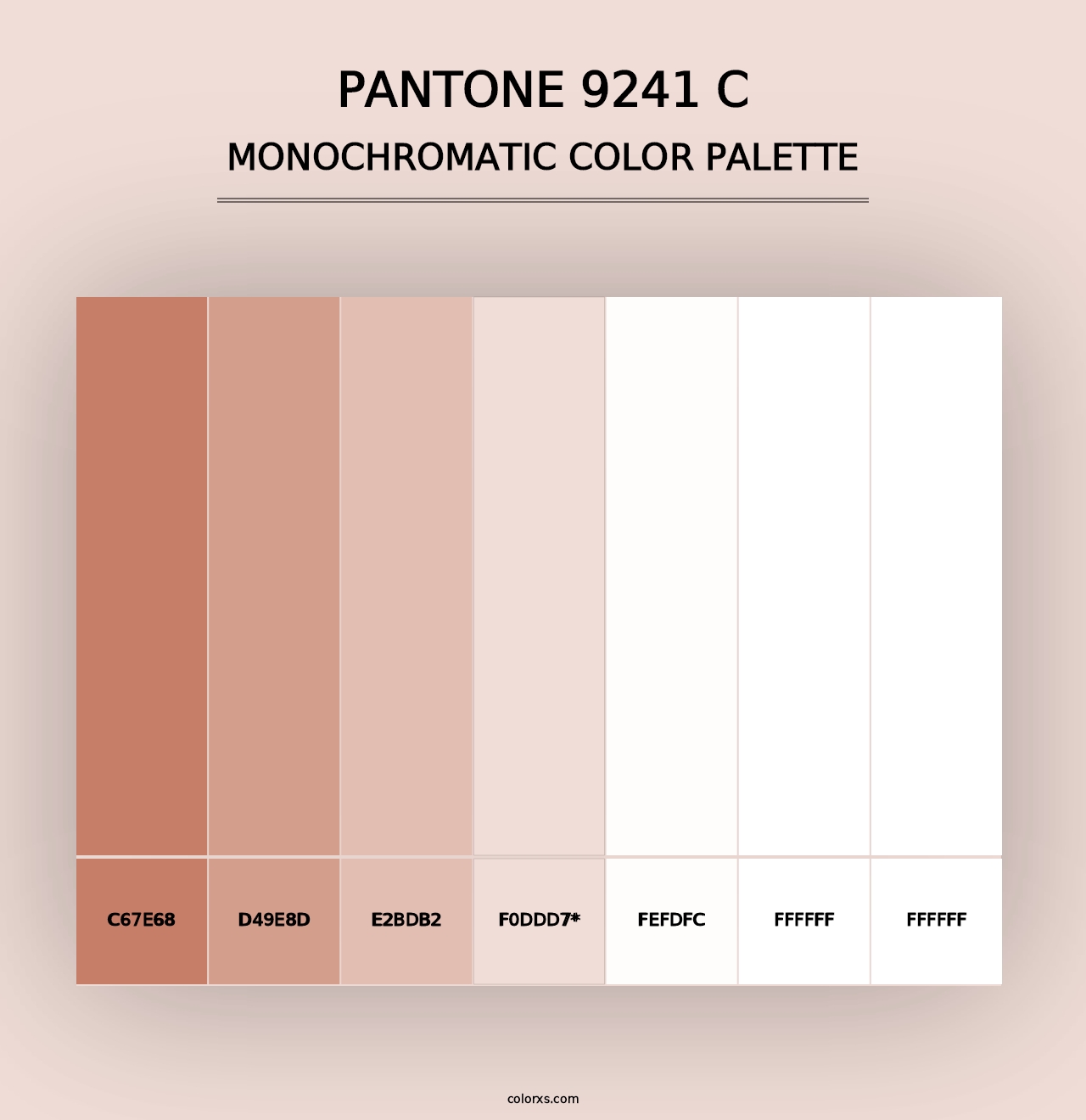 PANTONE 9241 C - Monochromatic Color Palette