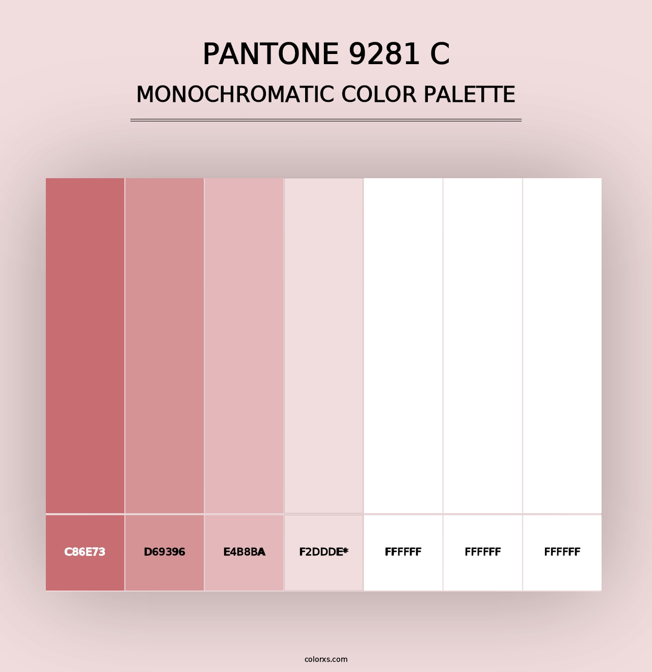 PANTONE 9281 C - Monochromatic Color Palette