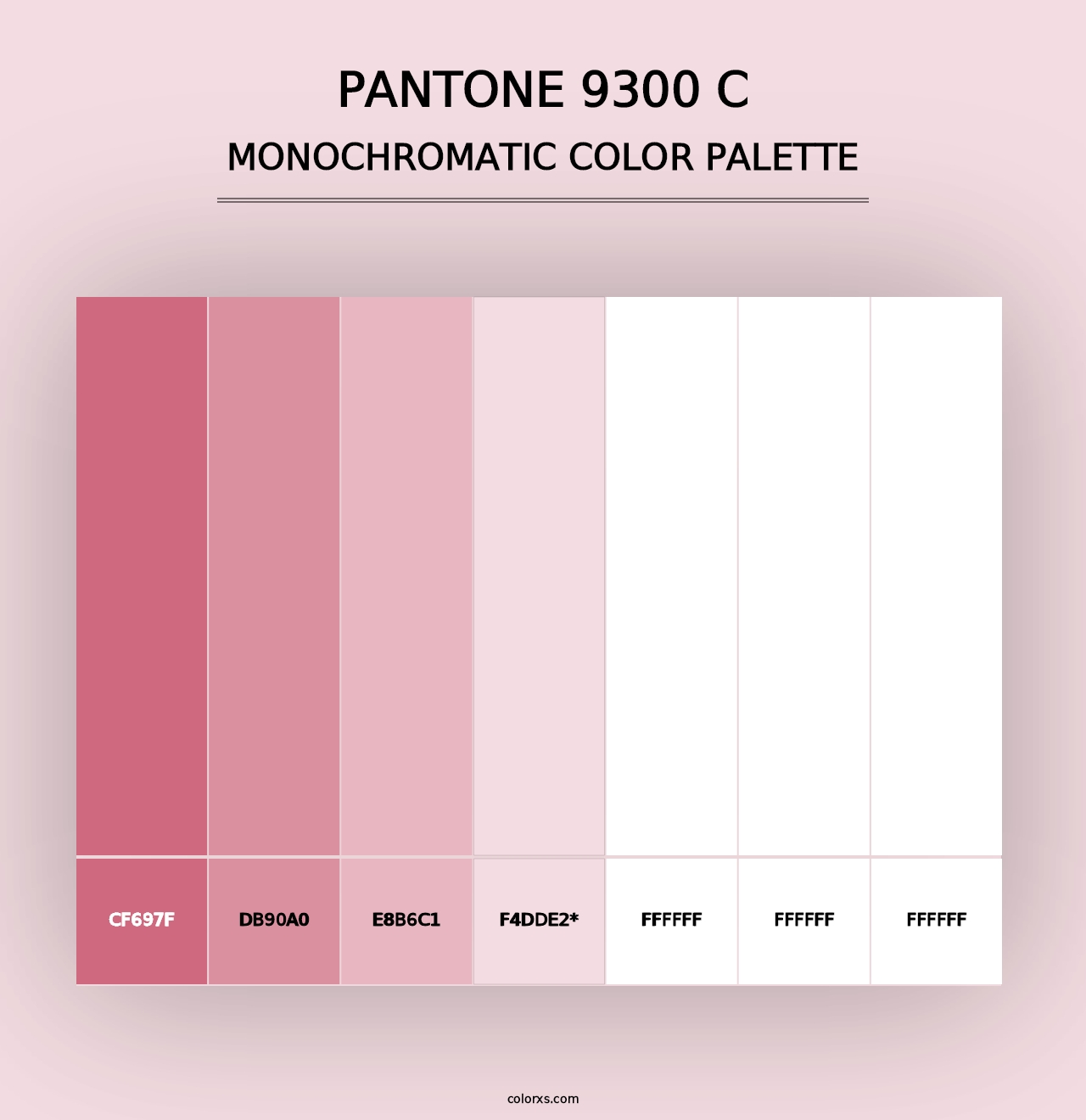 PANTONE 9300 C - Monochromatic Color Palette