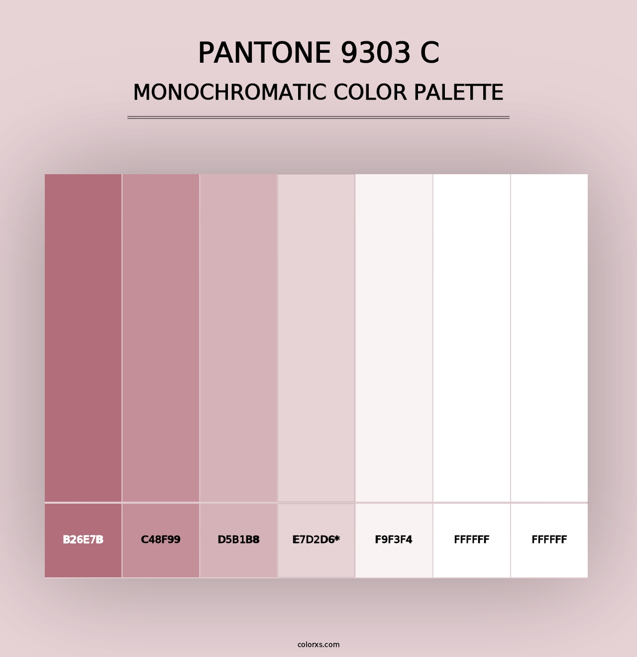 PANTONE 9303 C - Monochromatic Color Palette