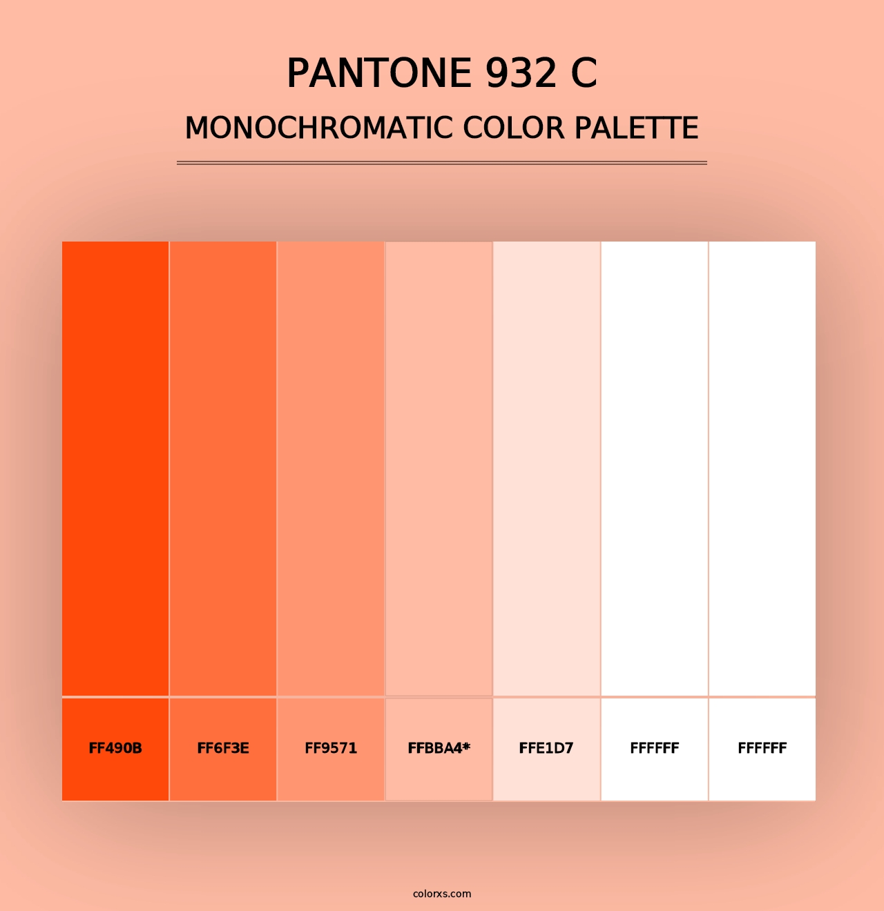 PANTONE 932 C - Monochromatic Color Palette