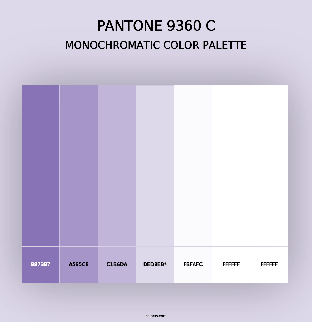 PANTONE 9360 C - Monochromatic Color Palette