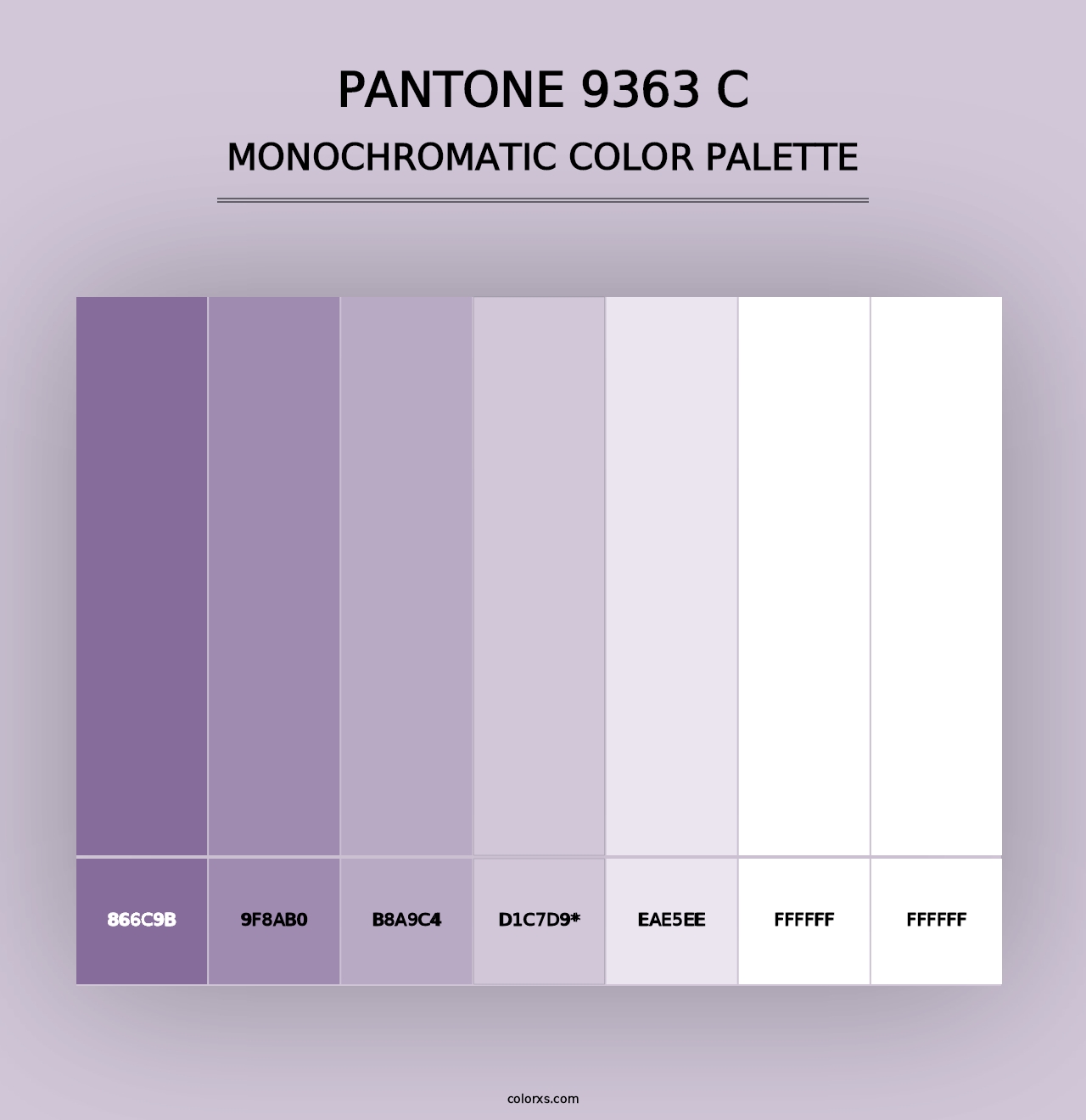 PANTONE 9363 C - Monochromatic Color Palette