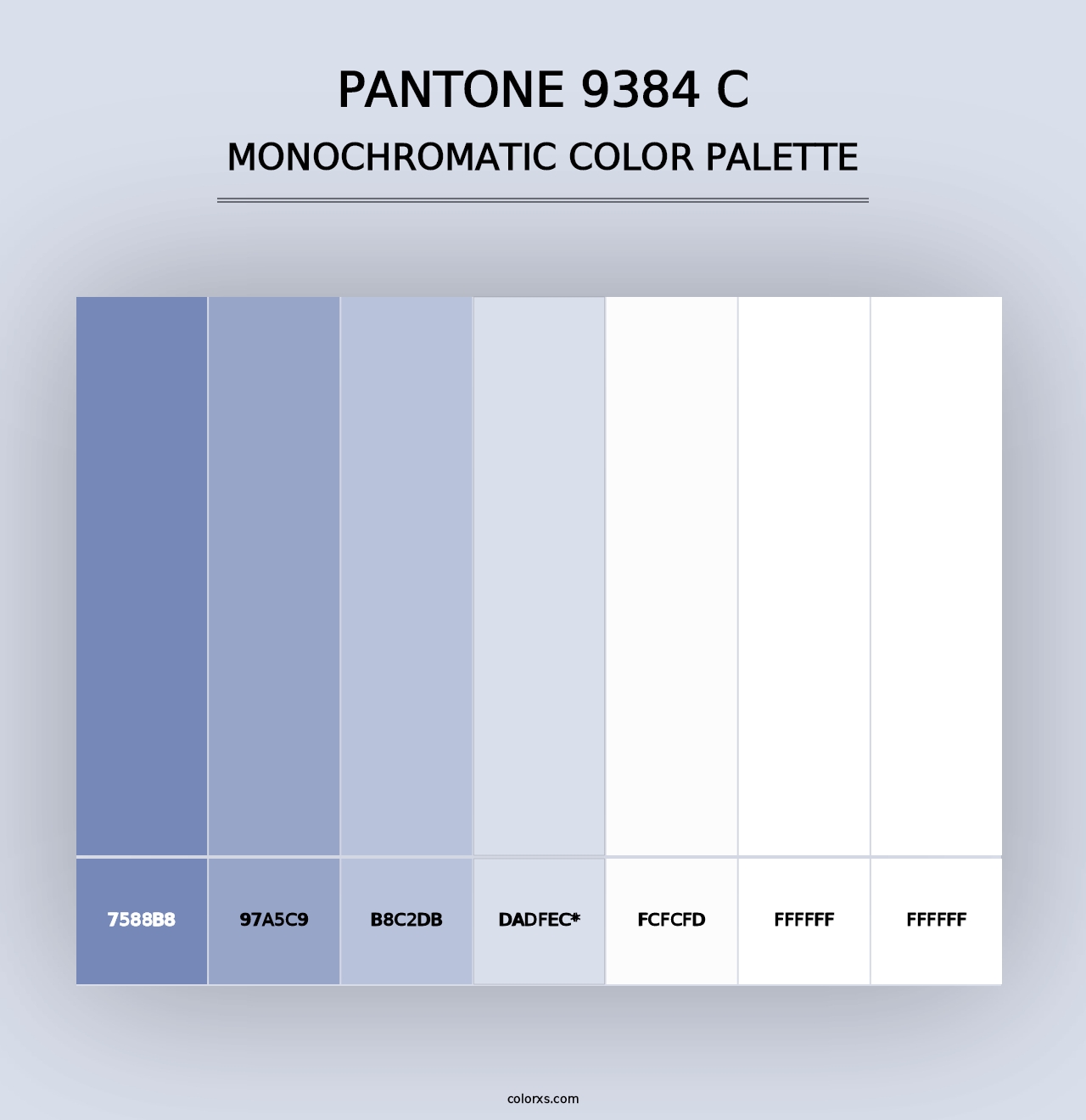 PANTONE 9384 C - Monochromatic Color Palette