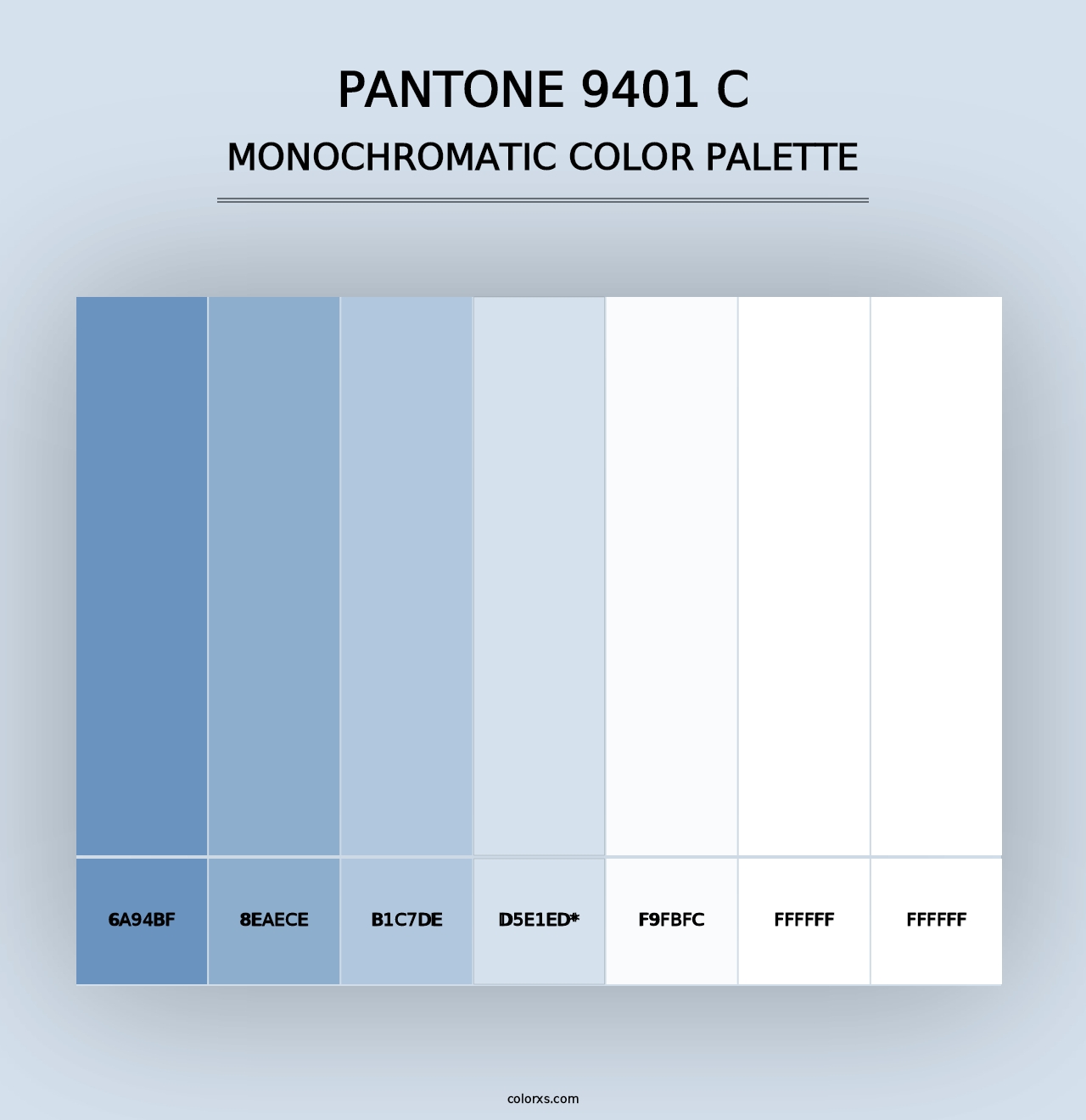 PANTONE 9401 C - Monochromatic Color Palette