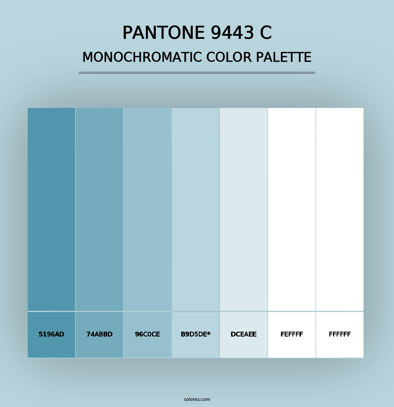 PANTONE 9443 C - Monochromatic Color Palette