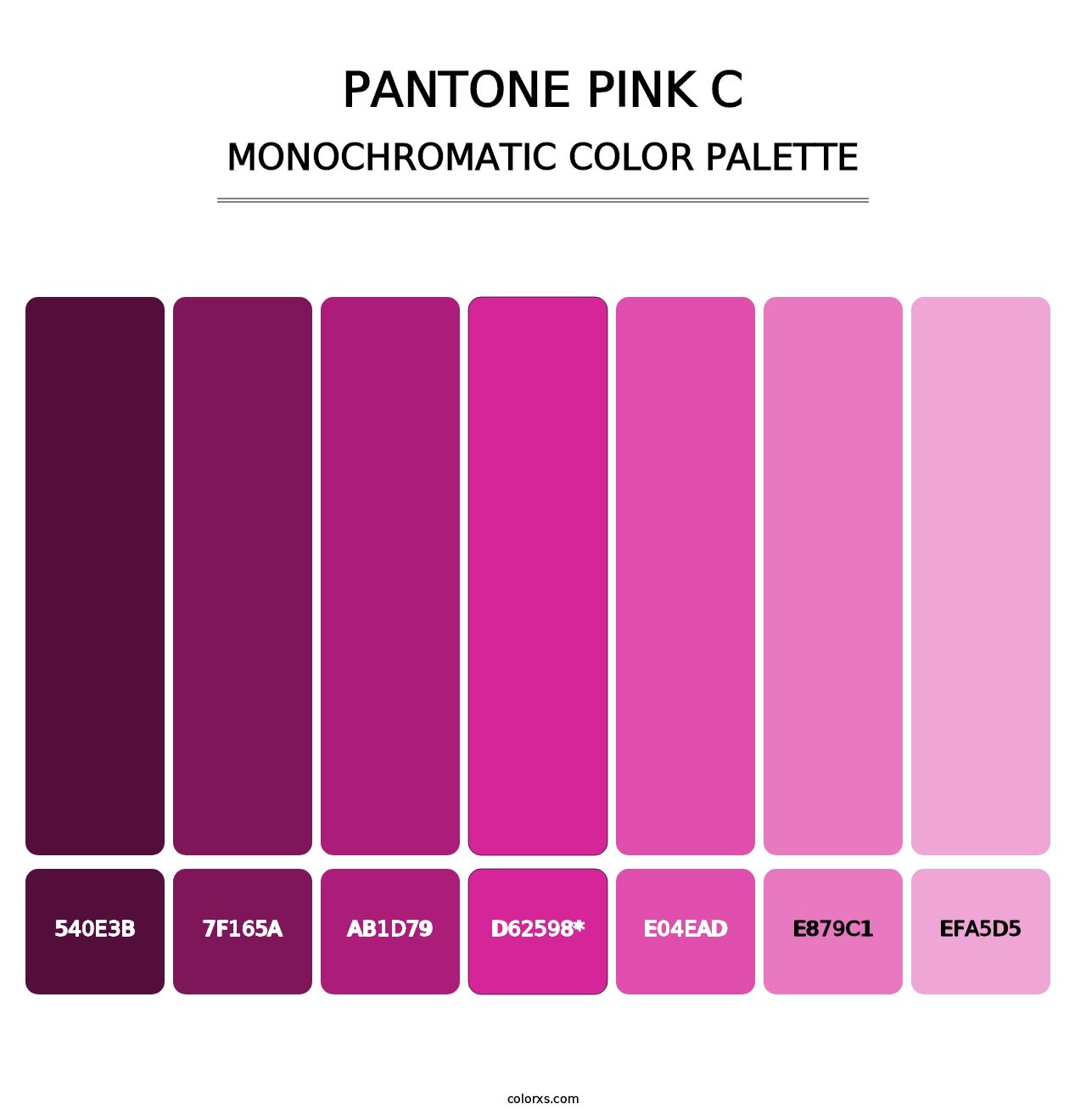 PANTONE Pink C - Monochromatic Color Palette