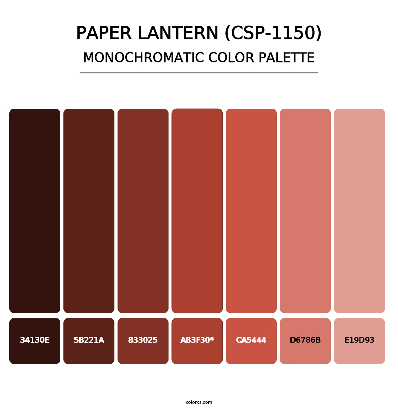 Paper Lantern (CSP-1150) - Monochromatic Color Palette