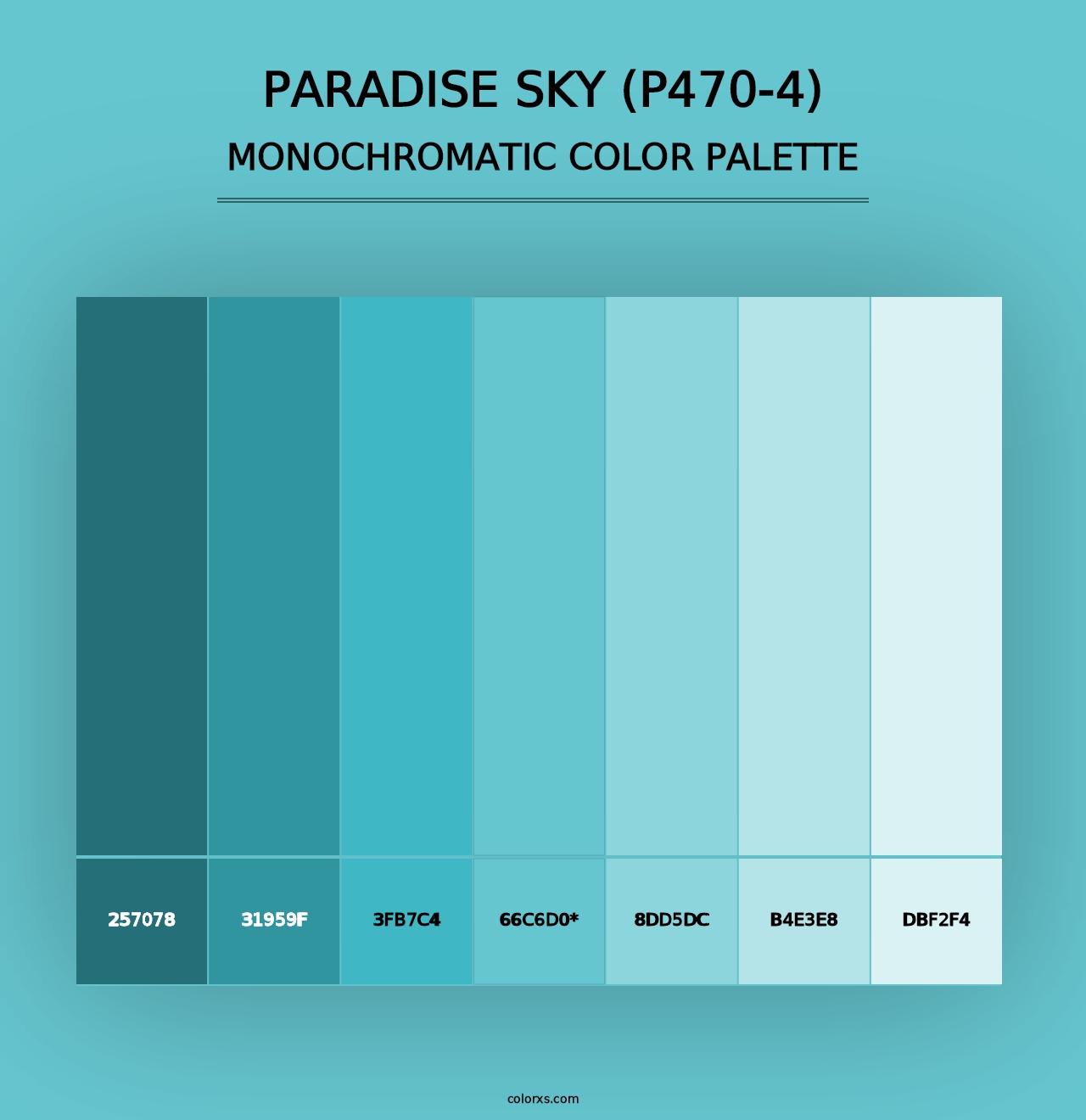 Paradise Sky (P470-4) - Monochromatic Color Palette