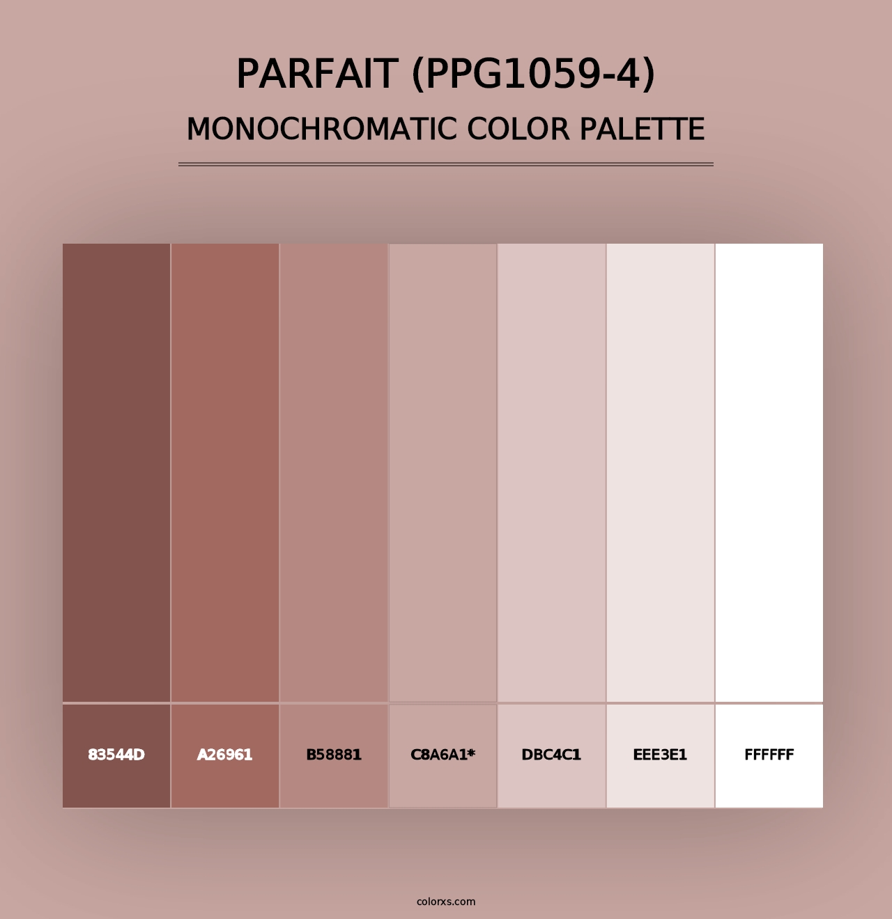 Parfait (PPG1059-4) - Monochromatic Color Palette