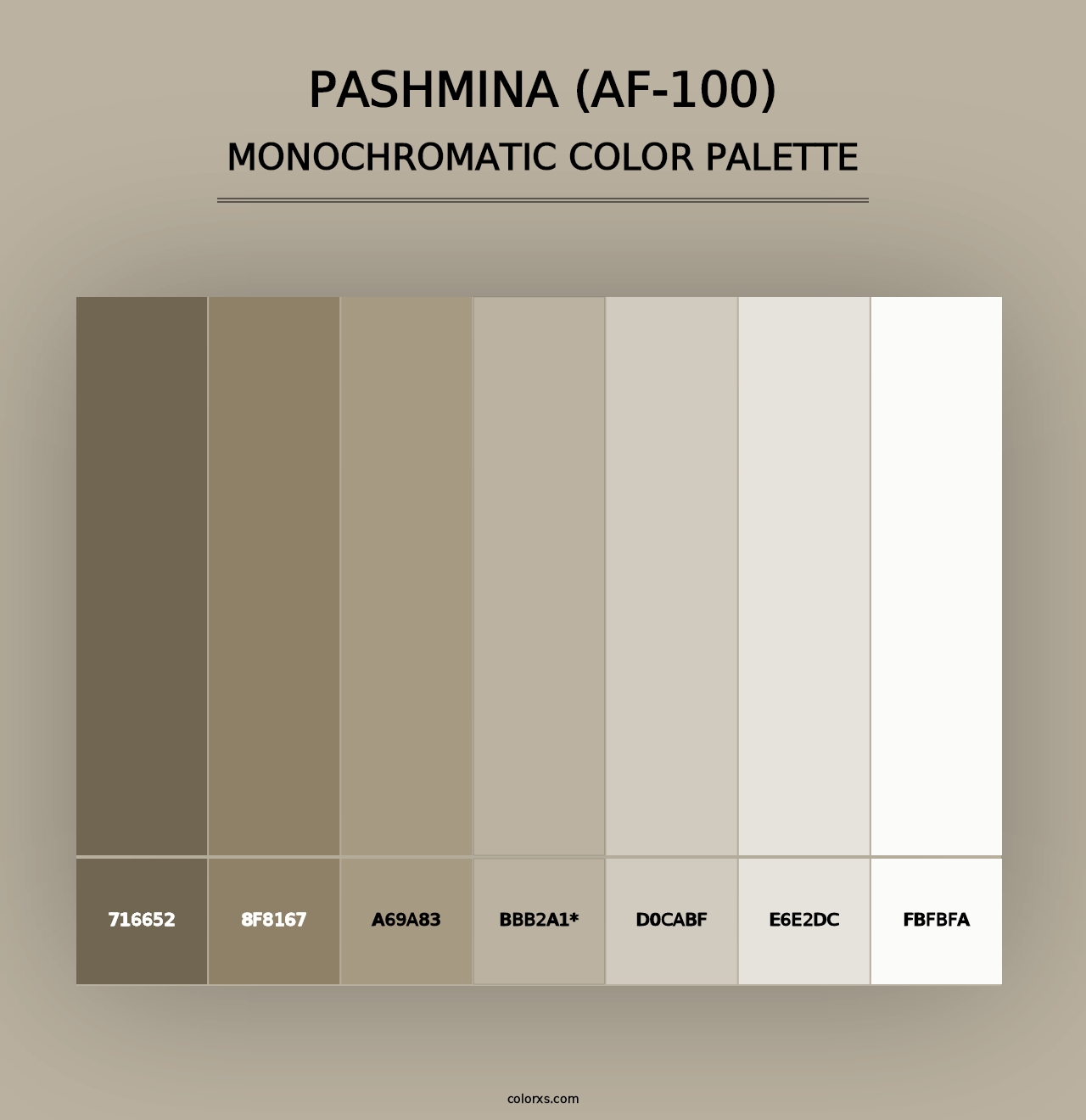 Pashmina (AF-100) - Monochromatic Color Palette