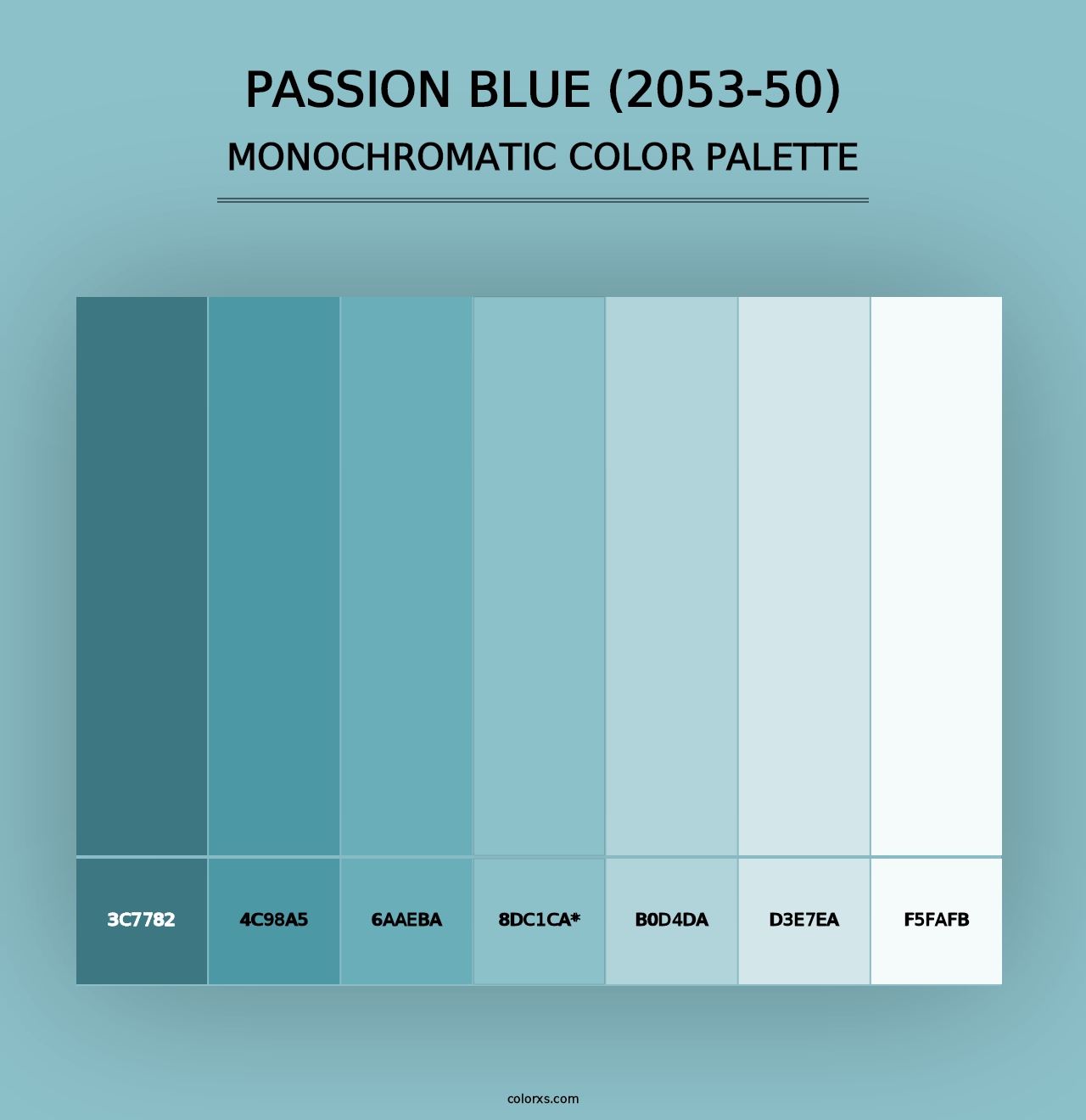 Passion Blue (2053-50) - Monochromatic Color Palette