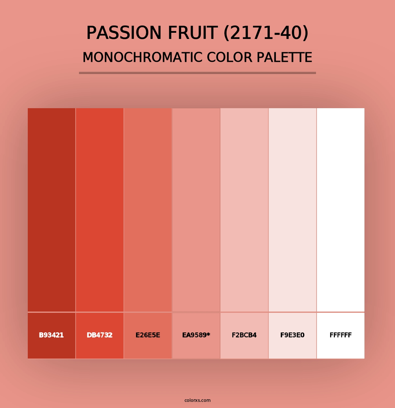 Passion Fruit (2171-40) - Monochromatic Color Palette