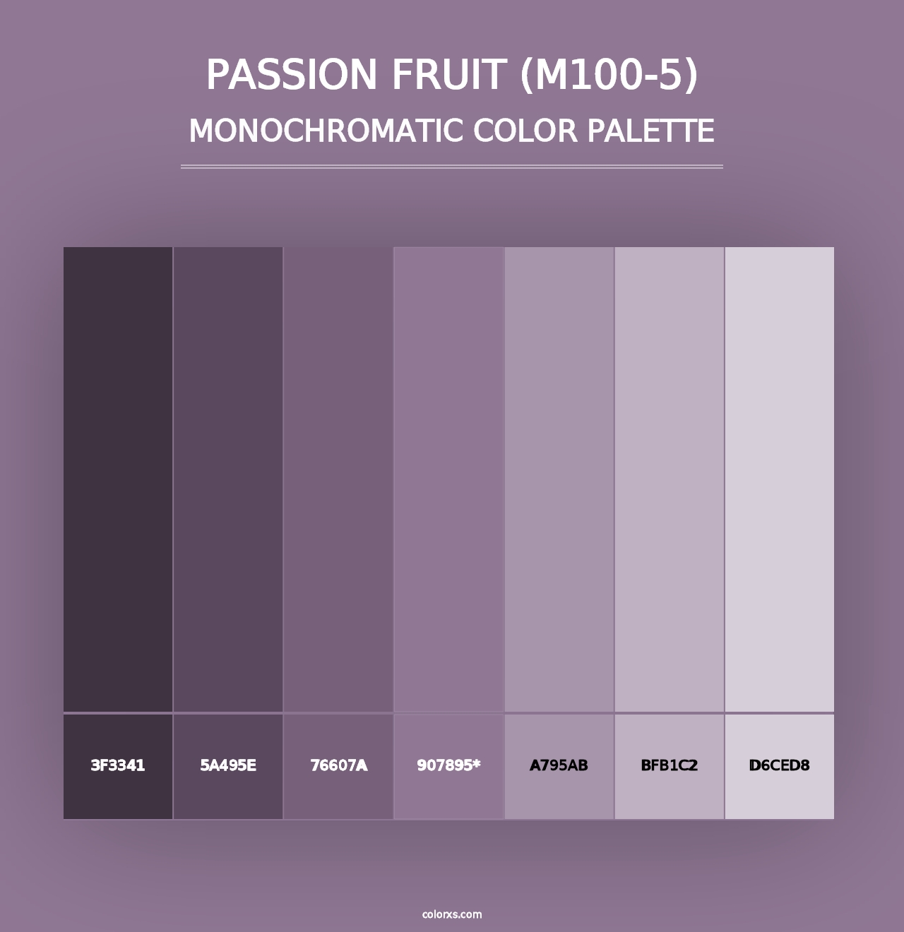 Passion Fruit (M100-5) - Monochromatic Color Palette