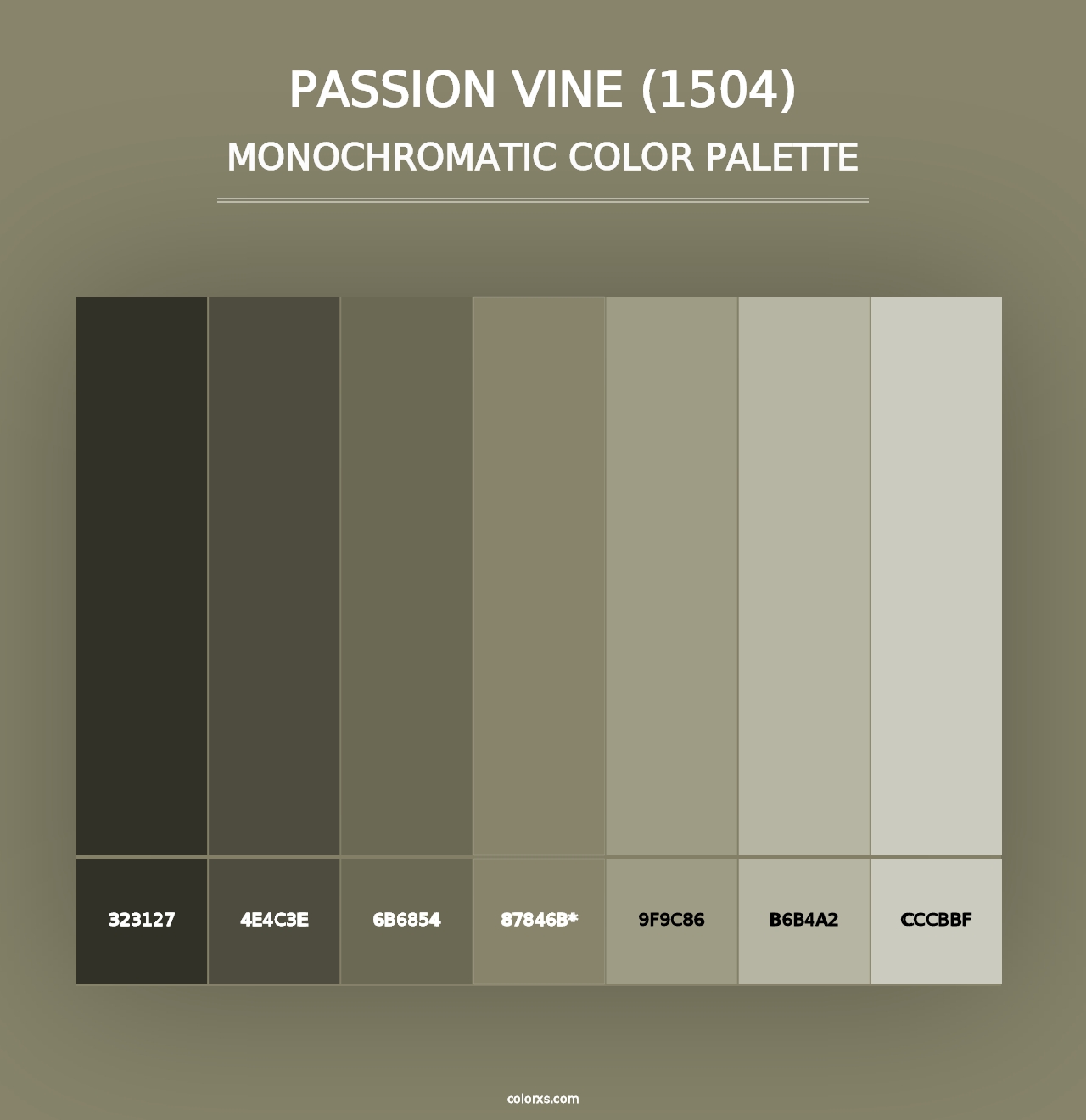 Passion Vine (1504) - Monochromatic Color Palette