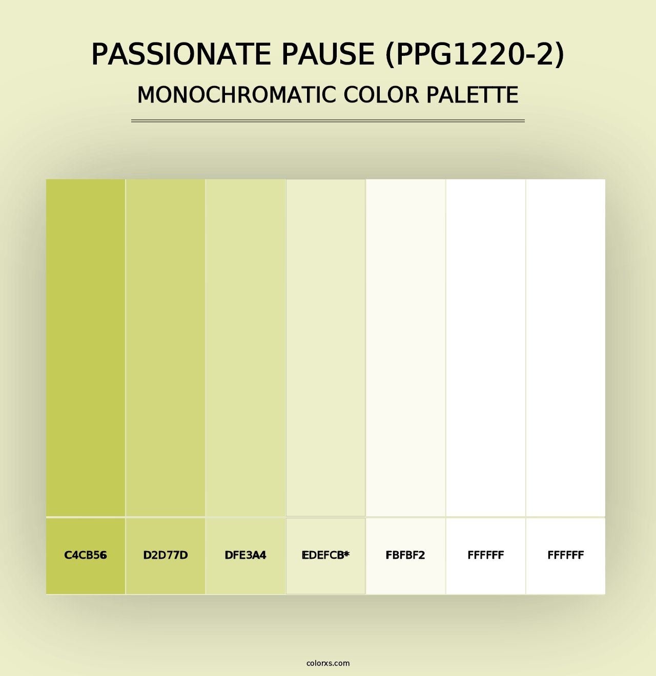 Passionate Pause (PPG1220-2) - Monochromatic Color Palette