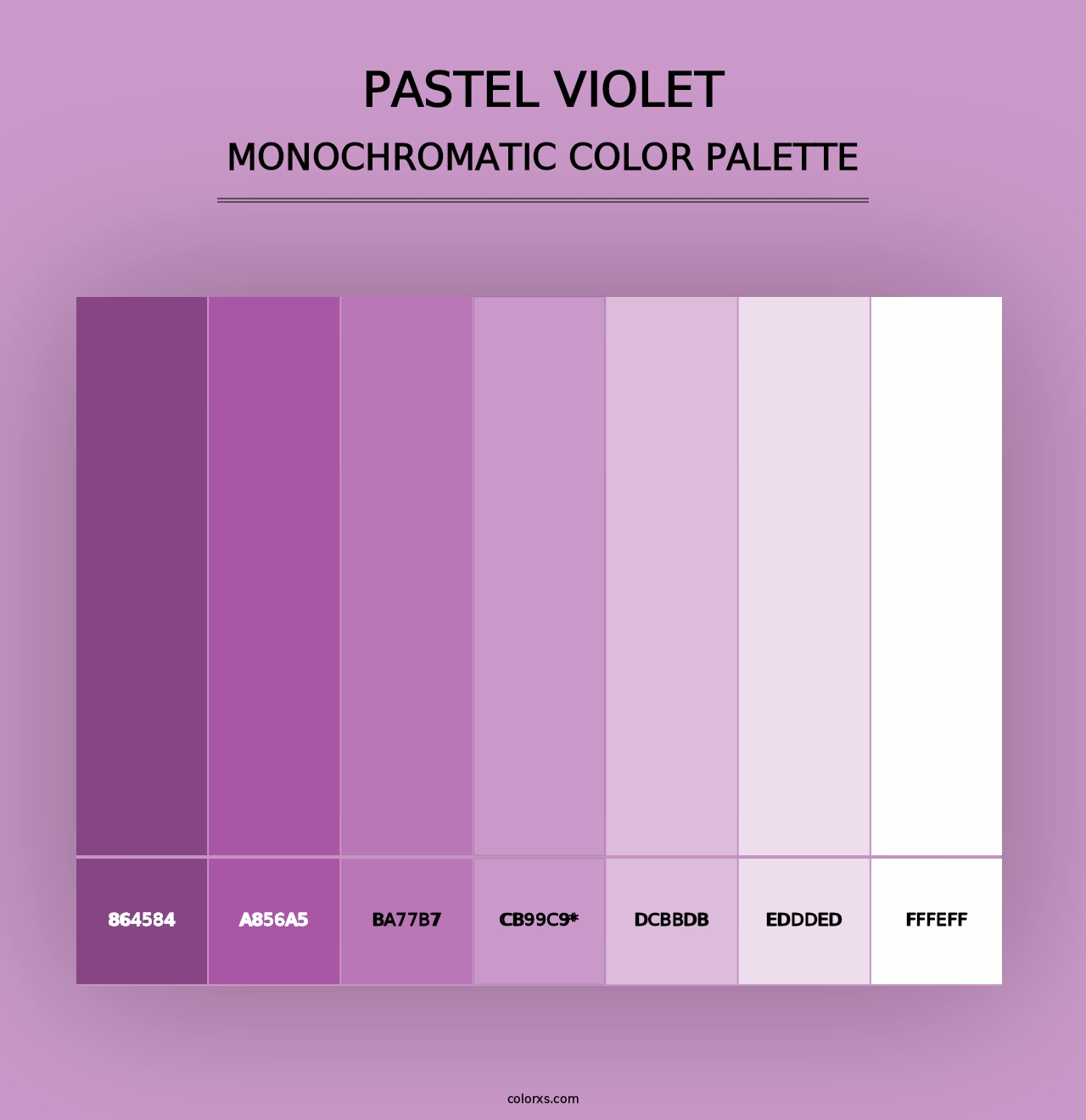 Pastel Violet - Monochromatic Color Palette