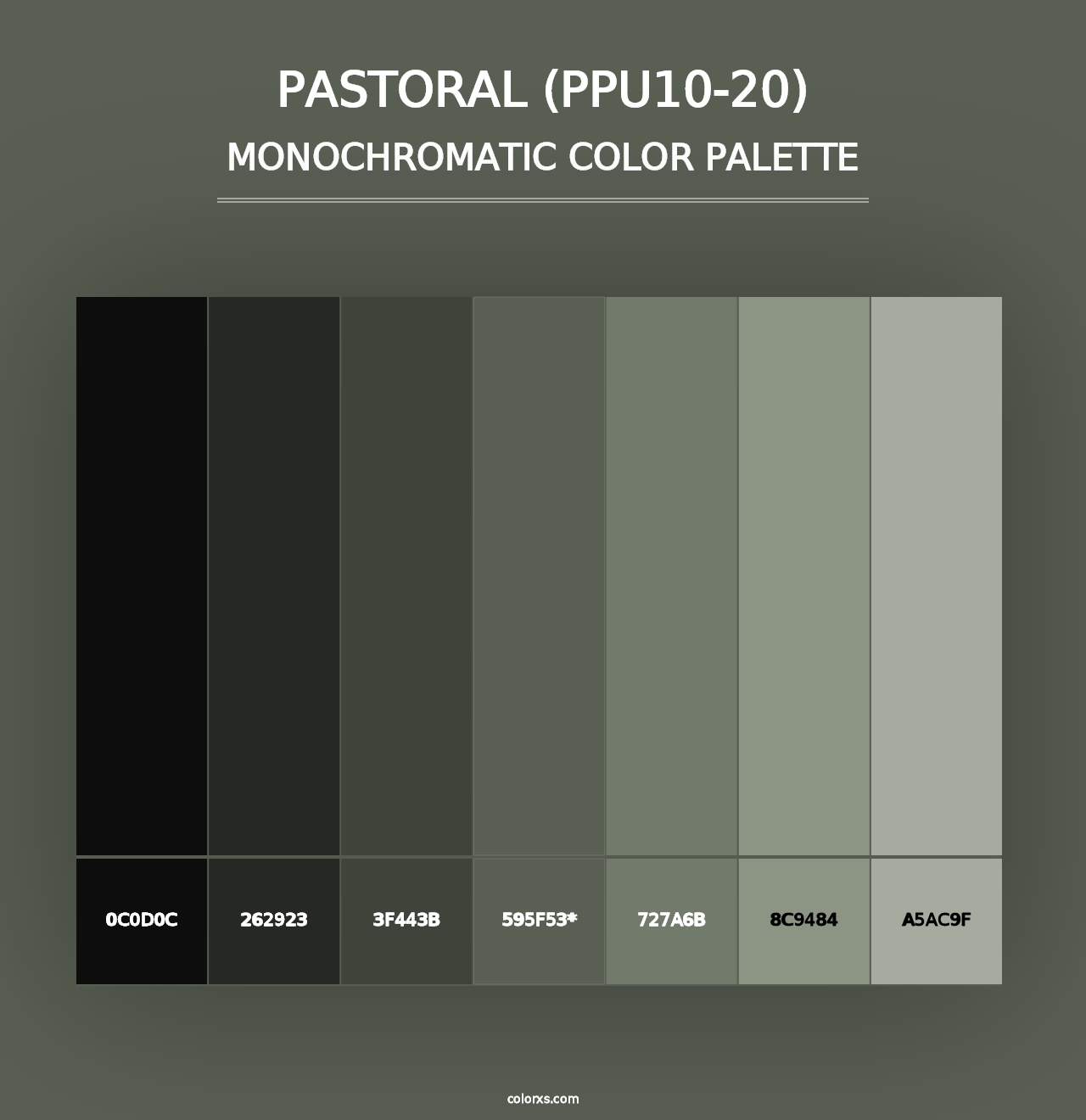 Pastoral (PPU10-20) - Monochromatic Color Palette