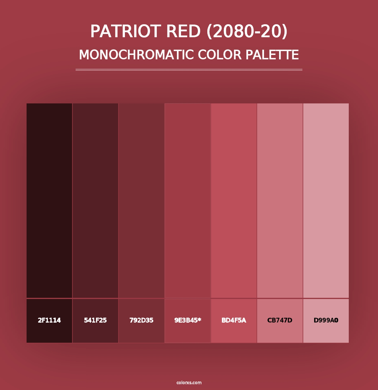 Patriot Red (2080-20) - Monochromatic Color Palette