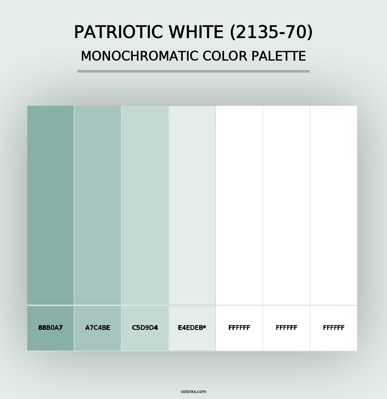 Patriotic White (2135-70) - Monochromatic Color Palette