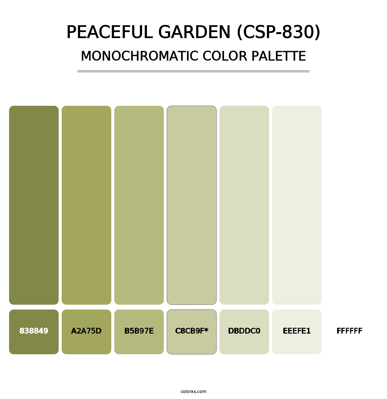 Peaceful Garden (CSP-830) - Monochromatic Color Palette