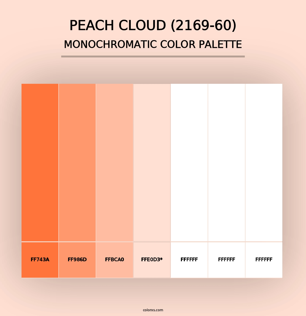 Peach Cloud (2169-60) - Monochromatic Color Palette