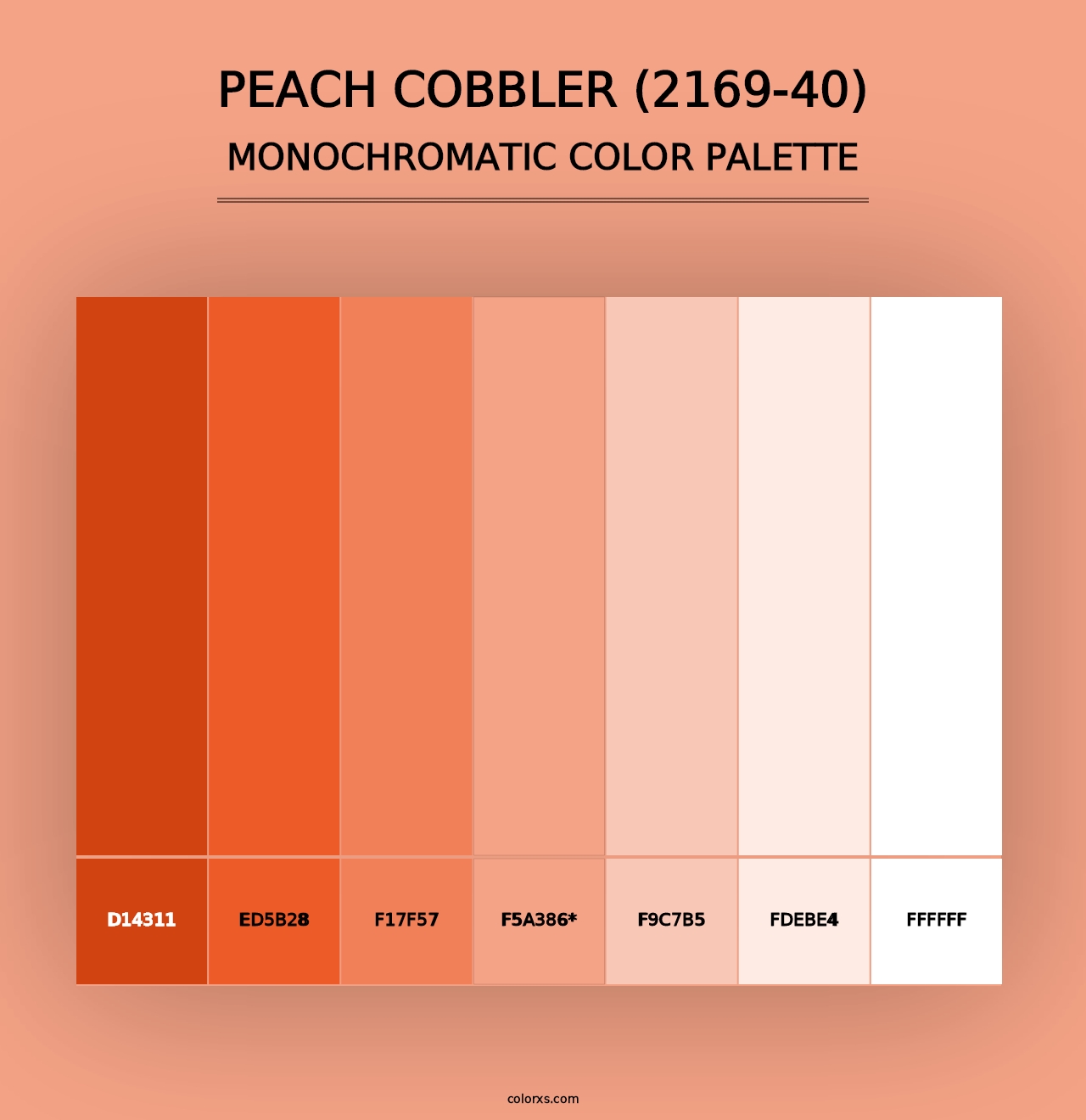 Peach Cobbler (2169-40) - Monochromatic Color Palette