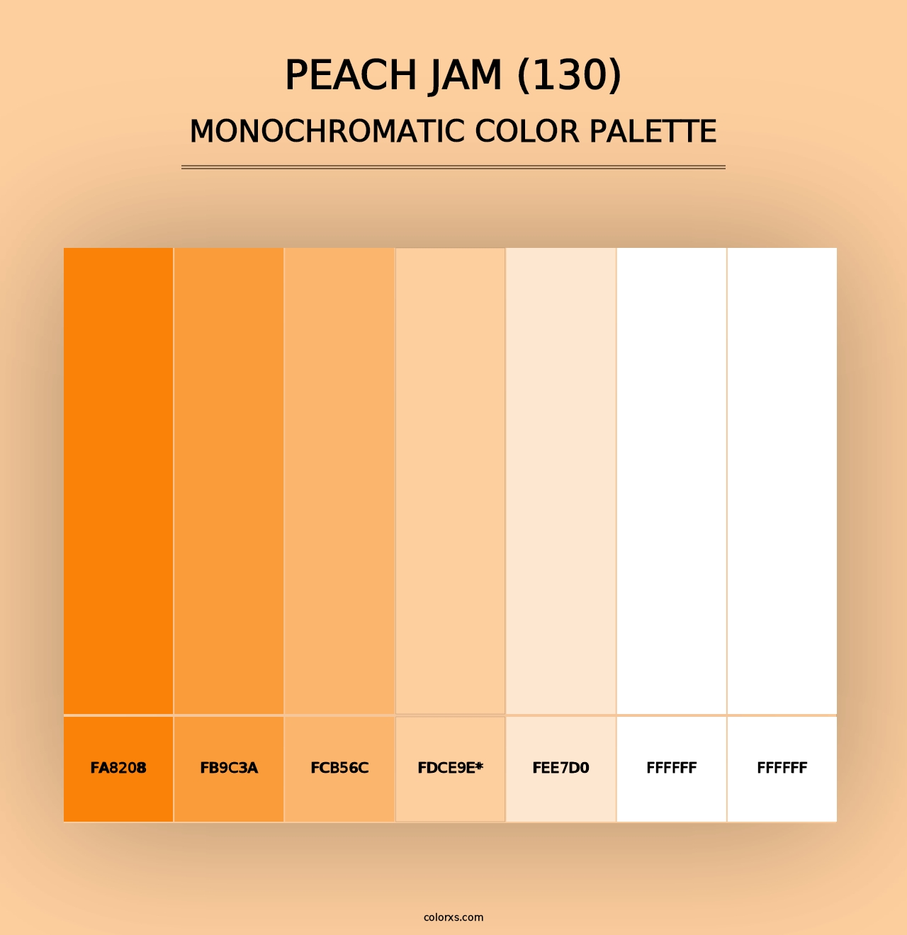 Peach Jam (130) - Monochromatic Color Palette