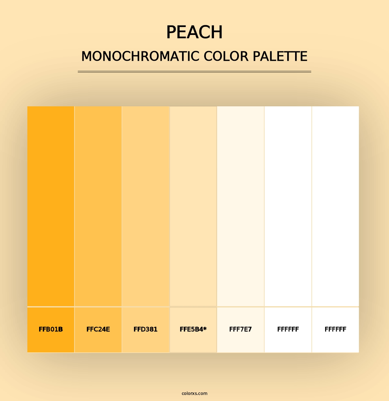 Peach - Monochromatic Color Palette