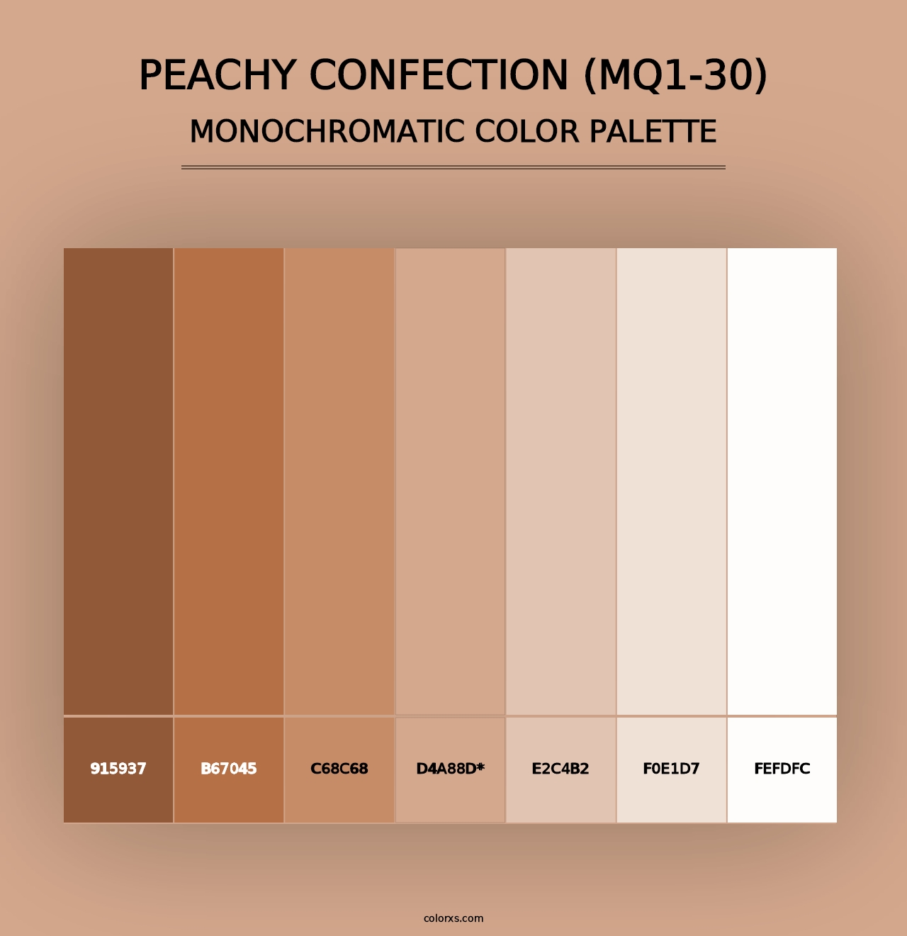 Peachy Confection (MQ1-30) - Monochromatic Color Palette