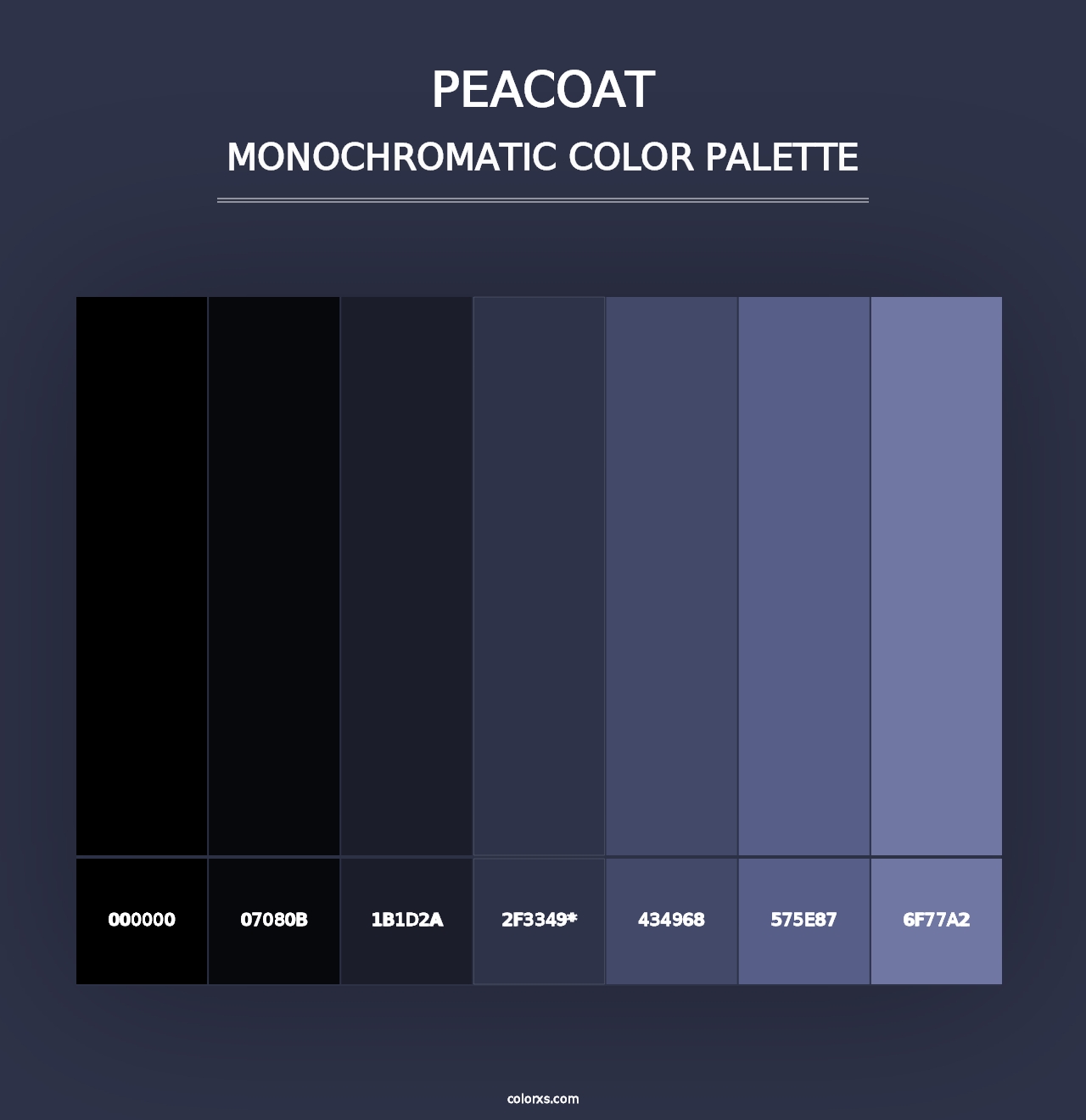 Peacoat - Monochromatic Color Palette