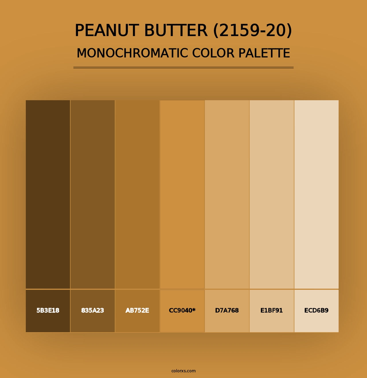 Peanut Butter (2159-20) - Monochromatic Color Palette