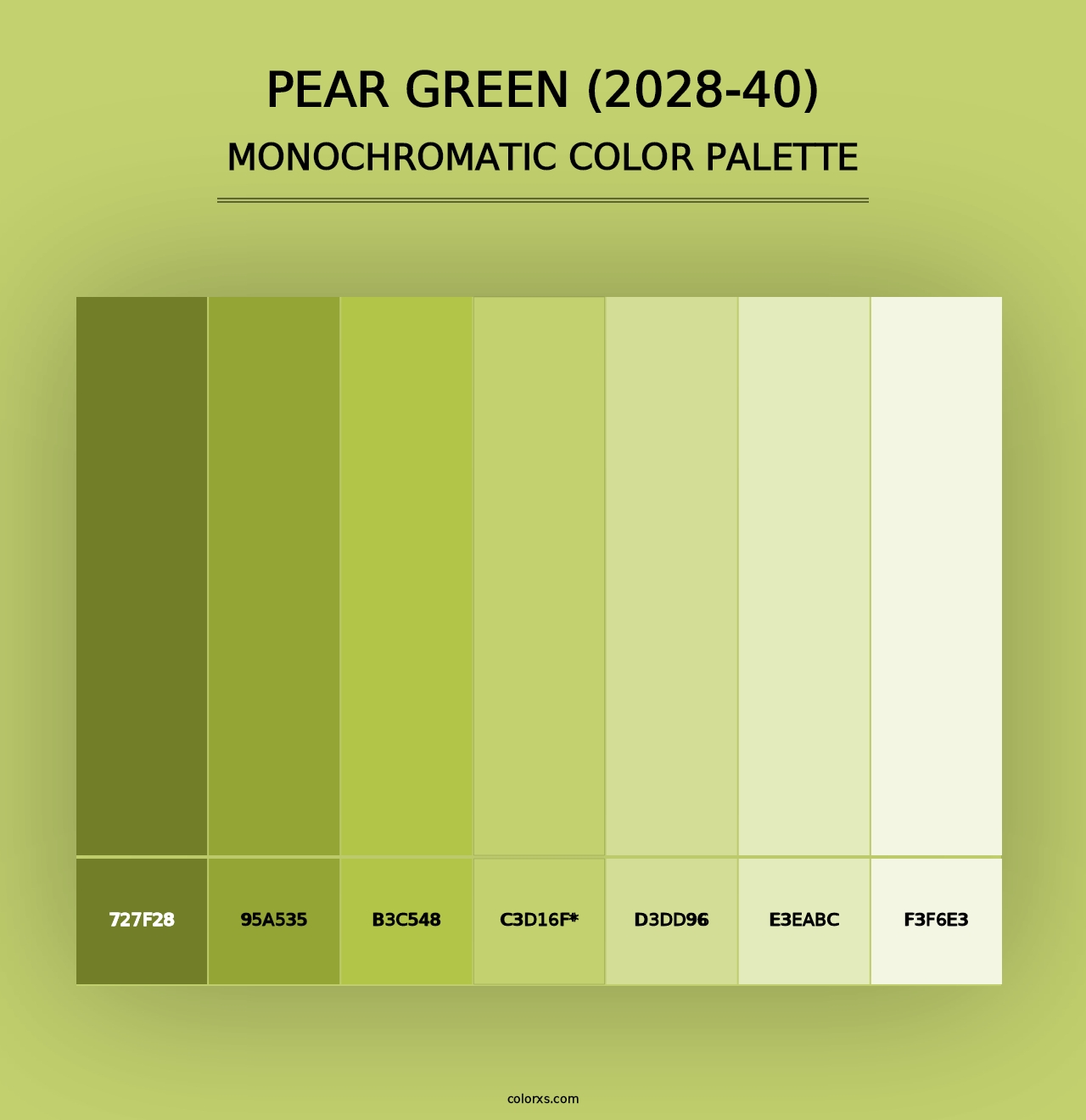 Pear Green (2028-40) - Monochromatic Color Palette