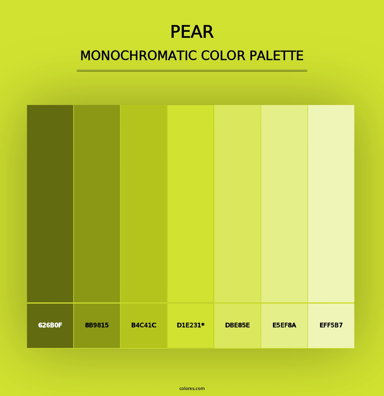 Pear - Monochromatic Color Palette