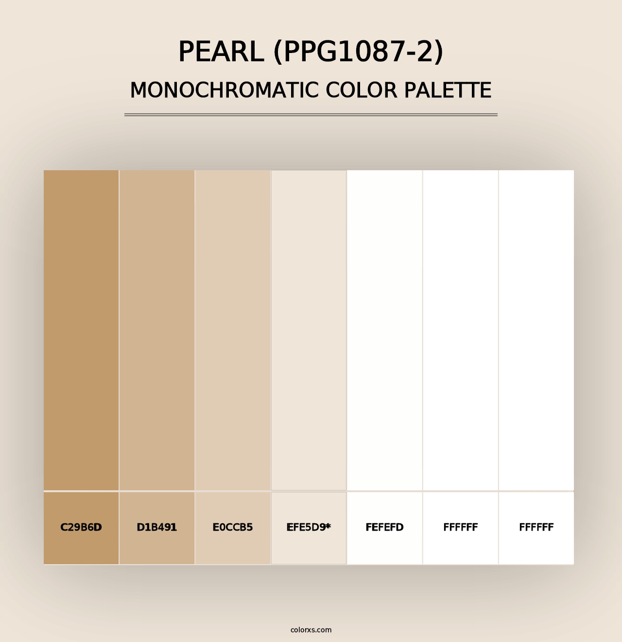 Pearl (PPG1087-2) - Monochromatic Color Palette