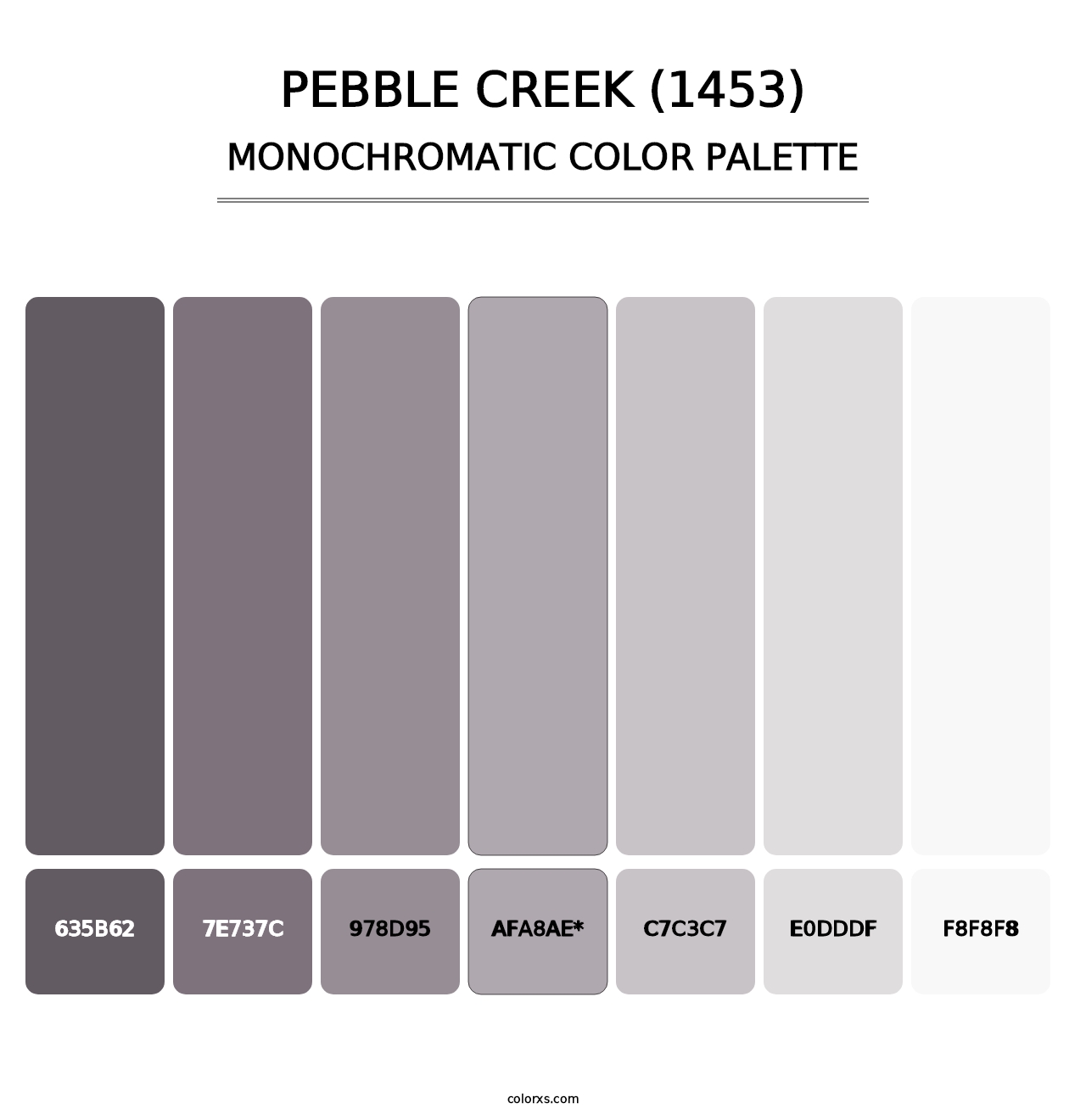 Pebble Creek (1453) - Monochromatic Color Palette