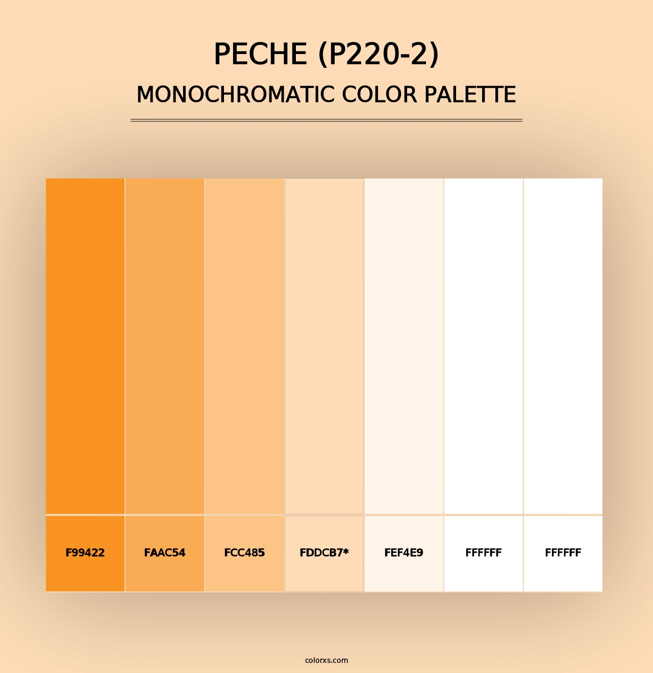 Peche (P220-2) - Monochromatic Color Palette