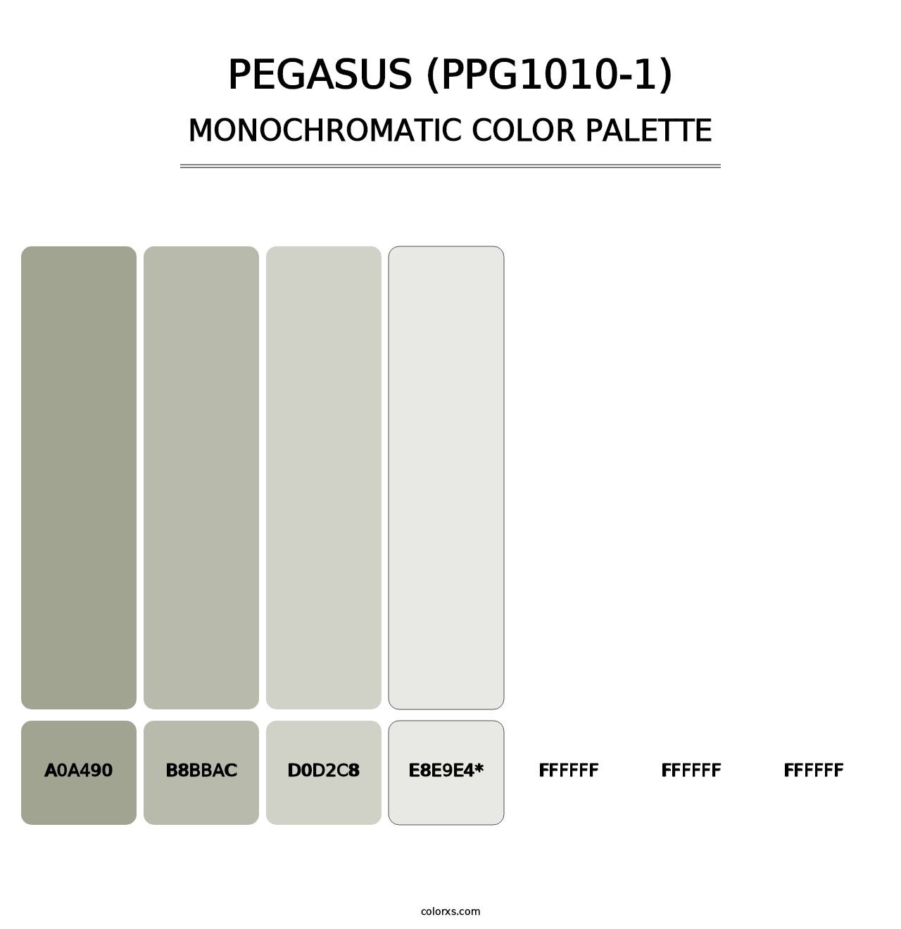 Pegasus (PPG1010-1) - Monochromatic Color Palette