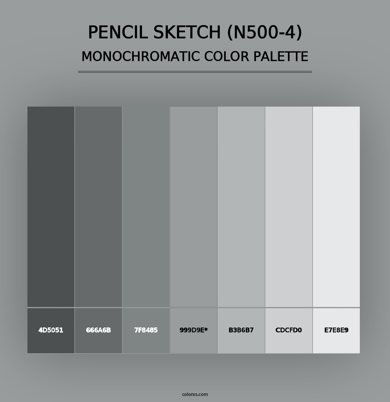 Pencil Sketch (N500-4) - Monochromatic Color Palette