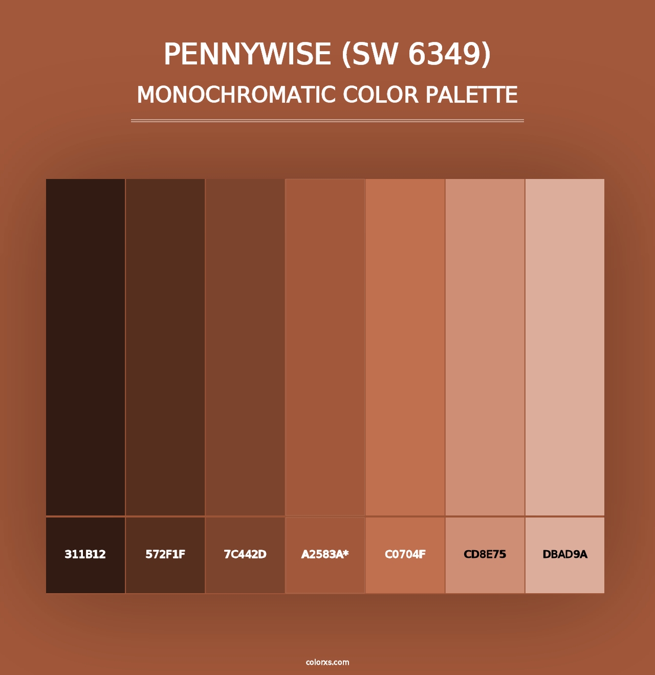 Pennywise (SW 6349) - Monochromatic Color Palette