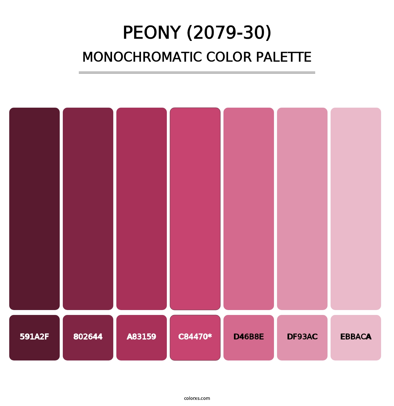 Peony (2079-30) - Monochromatic Color Palette