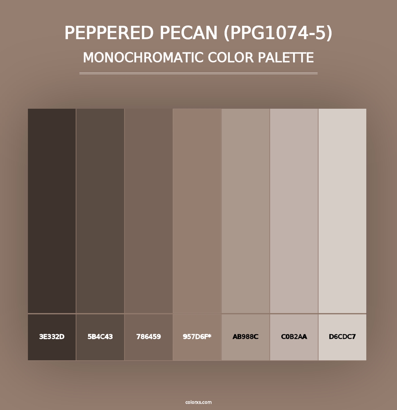 Peppered Pecan (PPG1074-5) - Monochromatic Color Palette