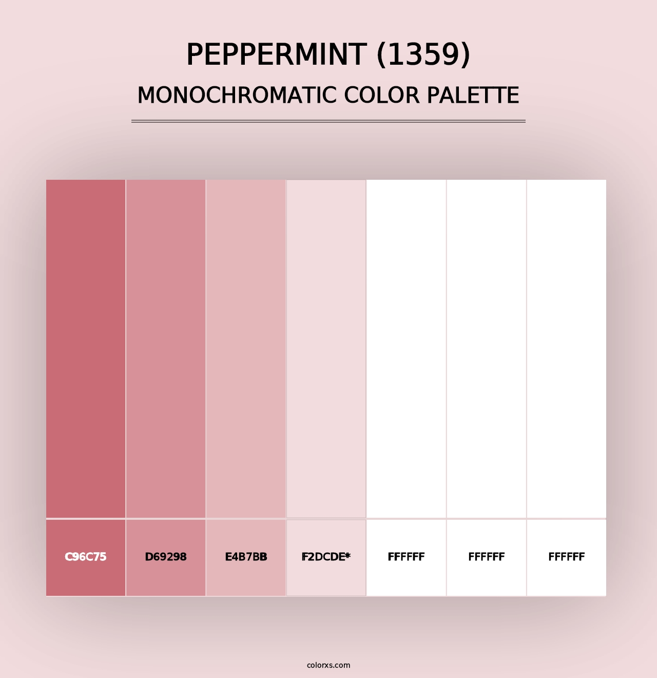 Peppermint (1359) - Monochromatic Color Palette