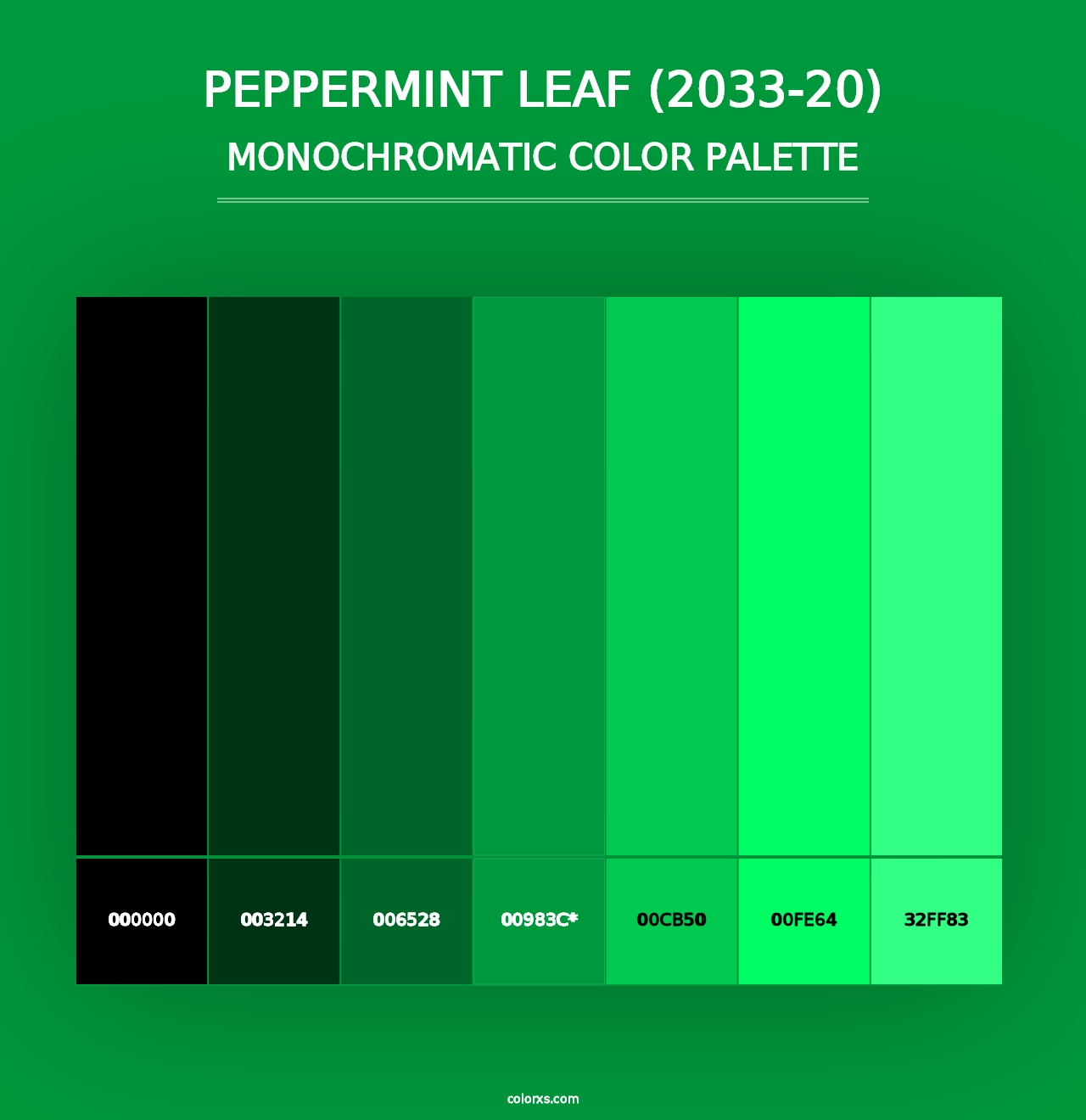 Peppermint Leaf (2033-20) - Monochromatic Color Palette