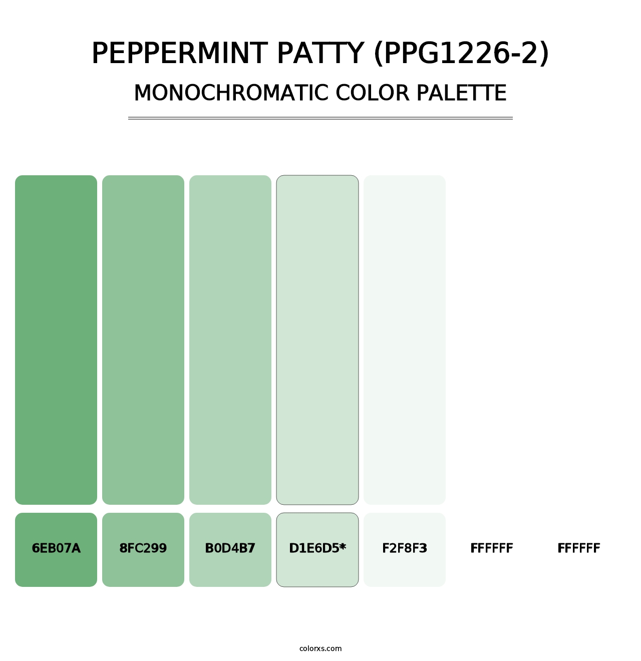 Peppermint Patty (PPG1226-2) - Monochromatic Color Palette